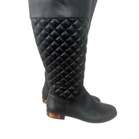 Vince Camuto Black Leather Riding Boots size 10 - Picture 4 of 13